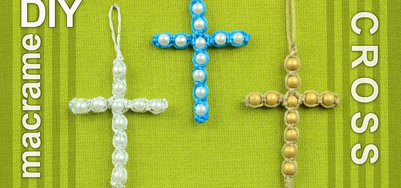How to Make a Easy Macrame Cross with Beads « Jewelry :: WonderHowTo